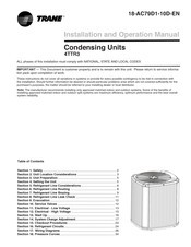 Trane 4TTR3024H Installation And Operation Manual