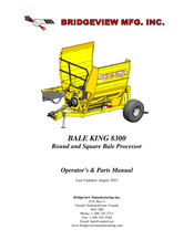Bridgeview BALE KING 8300 Operator's Manual