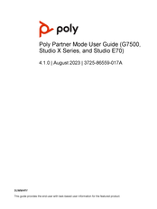 Poly Studio X Series User Manual