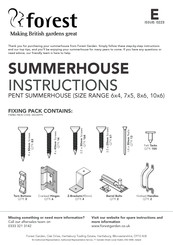 Forest PENT SUMMERHOUSE 10x6 Instructions Manual