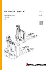 Jungheinrich EJE 116 Operating Instructions Manual