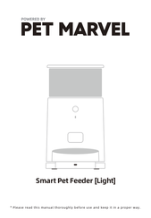 PET MARVEL Smart Pet Feeder Manual