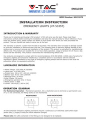 V-TAC VT-533ST Installation Instructions Manual