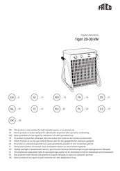Frico Tiger TIG305 Original Instructions Manual