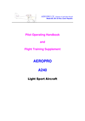 Aeropro A240 Pilot Operating Handbook