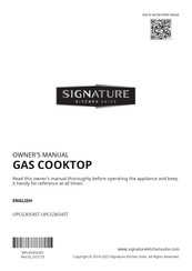 Signature Kitchen Suite UPCG3054ST Owner's Manual