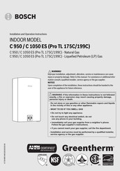 Bosch C1050ES Installation And Operation Instruction Manual