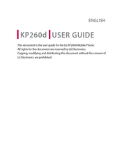 LG KP260d User Manual