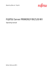 Fujitsu PRIMERGY RX2520 M1 Operating Manual