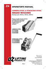 OZ Lifting Products OZ1500BW Operator's Manual
