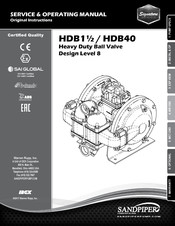Warren rupp HDB40 Service & Operating Manual
