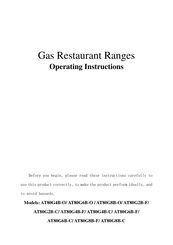 CookRite AT80G8B-C Operating Instructions Manual