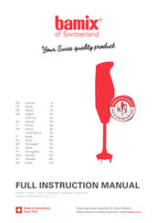 Bamix Classic EO120 Full Instruction Manual
