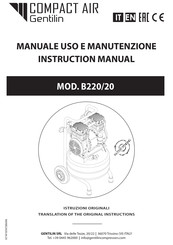 Gentilin COMPACT AIR B220/20 Instruction Manual