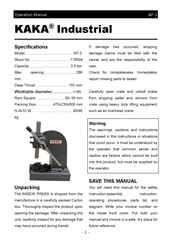 KAKA Industrial AP-3 Operation Manual