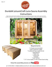 Dundalk LeisureCraft CTC22LU Assembly Instructions Manual