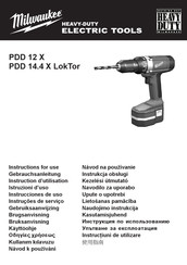 Milwaukee PDD 14.4 X LokTor Instructions For Use Manual