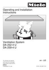 Miele DA 252-4 U Operating And Installation Instructions