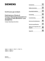 Siemens 6 Series Operating Instructions Manual