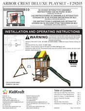 KidKraft ARBOR CREST DELUXE PLAYSET Installation And Operating Instructions Manual