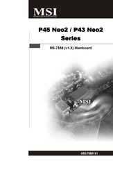 MSI P45 Neo2 Series Manual