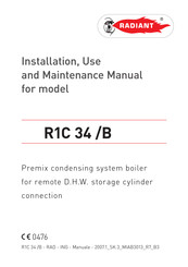 Radiant R1C 34/B Instructions For Installation, Use And Maintenance Manual