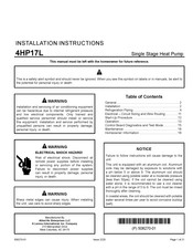 Lennox 4HP17L Installation Instructions Manual