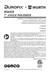 DUROFIX RS6020 Product Information Manual