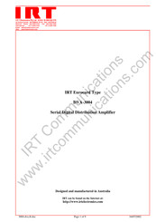 IRT DVA-3004 Instruction Manual