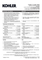 Kohler FAMILY CARE S-TRAP K-23192T-NS Installation Instructions Manual