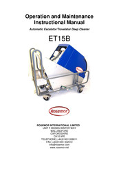 Rosemor ET15B Operation And Maintenance Instructional Manual
