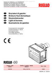 Riello 3452783 Installation, Use And Maintenance Instructions