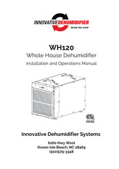 Innovative Dehumidifier WH120 Installation And Operation Manual