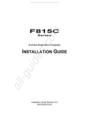 Philips F815C/LN Installation Manual