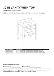 LOWES 1688VA-30-274-926-UM Assembly Instructions Manual