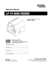 Lincoln Electric LF-74 Operator's Manual
