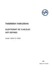 Gfa 10004112 10006 Installation Instructions Manual