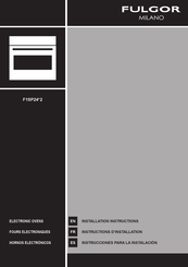 Fulgor Milano F1SP24 2 Series Installation Instructions Manual