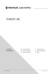 Pentair Jung Pumpen PLANCOFIX LINE JP50177 Instruction Manual