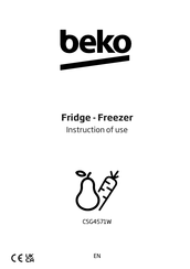 Beko CSG4571 Instructions For Use Manual