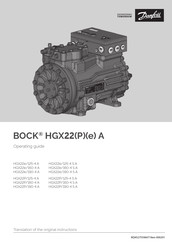 Danfoss BOCK HGX22P/190-4 A Operating Manual