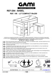 Gami LIT COMPACT 90x200 106 Assembly Instructions Manual