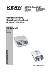 KERN TCKE 16K-4-B Operating Instructions Manual