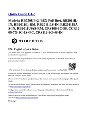 MikroTik CRS112-8G-4S-IN Quick Start Manual