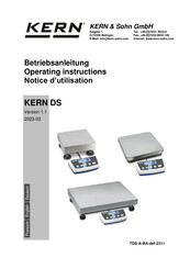 KERN TDS 8K0.05-A Operating Instructions Manual