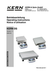 KERN TDS 5K0.05S-A Operating Instructions Manual