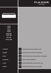 Fulgor Milano FUD 120 Instructions For Installation And Use Manual