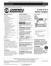 Campbell Hausfeld SB504010 Operating Instructions Manual