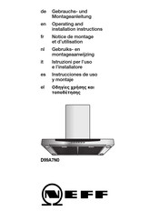 NEFF D99A7N0 Operating And Installation Instructions