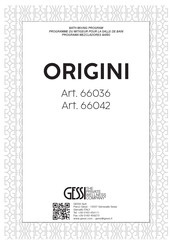 Gessi ORIGINI 66036 Manual